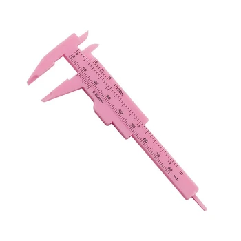  Совершенно новые штангенциркули Удобный инструмент Ювелирная мера Легкие измерительные инструменты Розовый / розово-красный пластиковый раздвижной нониус