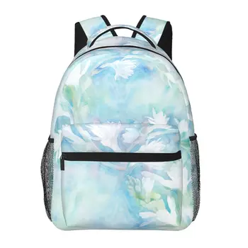 Женский рюкзак Синий цветок Картина Модная сумка для женщин Мужчины Школьная сумка Книжная сумка Mochila
