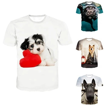 Забавная 3d футболка с принтом щенка