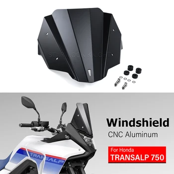 Лобовое стекло для Honda Transalp 750 XL750 XL 750 2023- Аксессуары для мотоциклов Алюминиевые ветровые стекла Ветровые дефлекторы